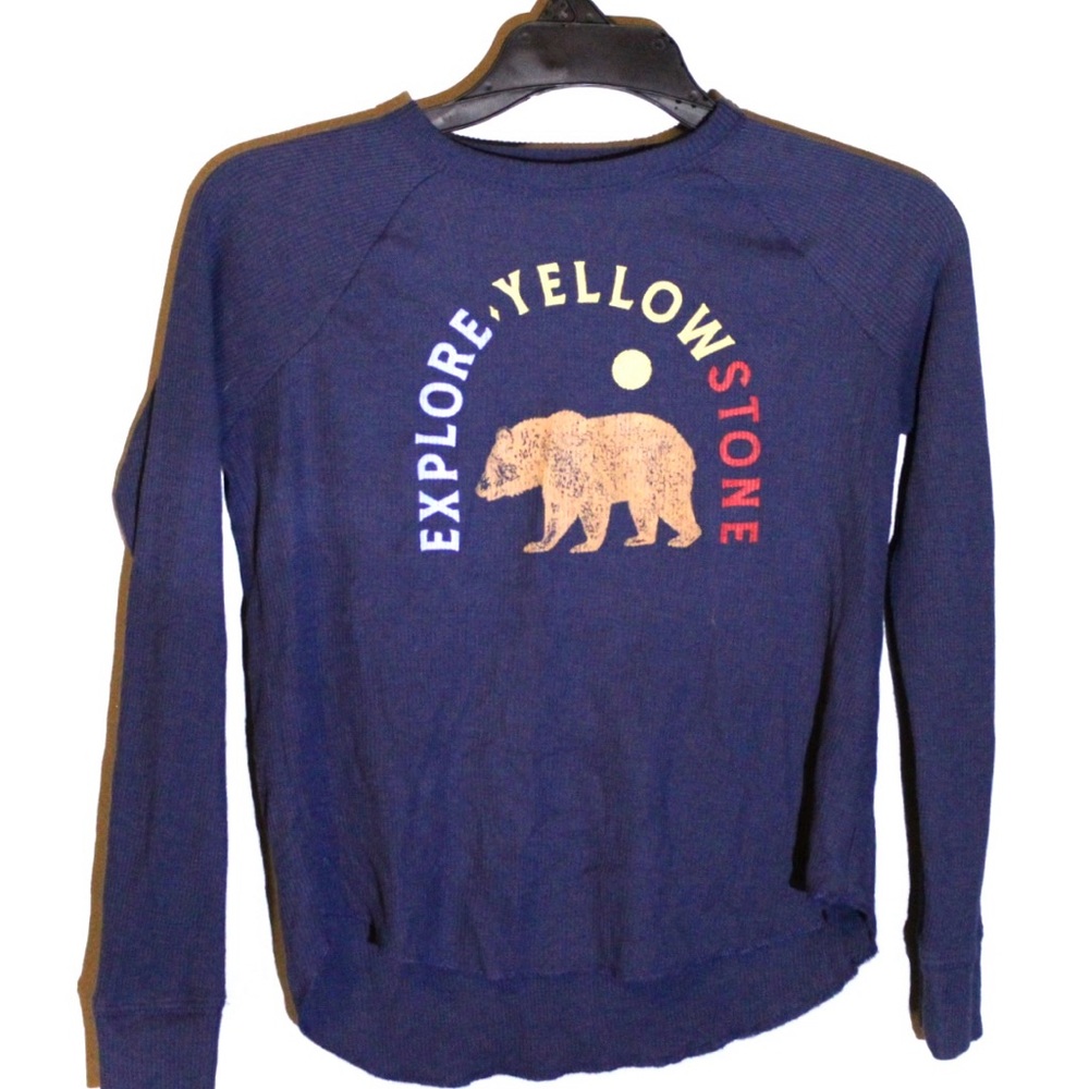 Explore Yellowstone Navy Blue Sweater